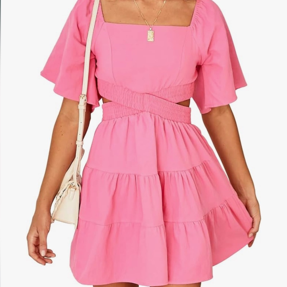 Pink Mini Dress with open back